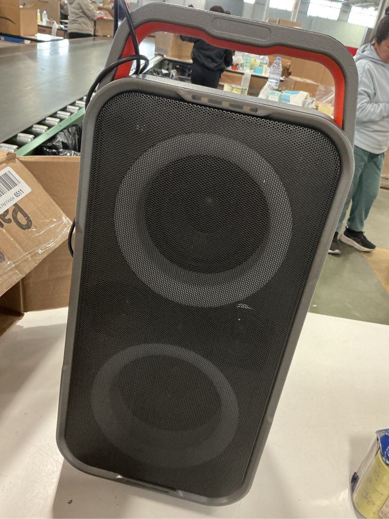 Condition photo showing Good Condition for Portable Bluetooth Speaker: 240W Peak Powerful Loud Sound Deep Bass Wireless Boombox Large Subwoofer 15 Hours Battery Life Fast Charging with Led Light Show for Party Outdoor Camping Backyard