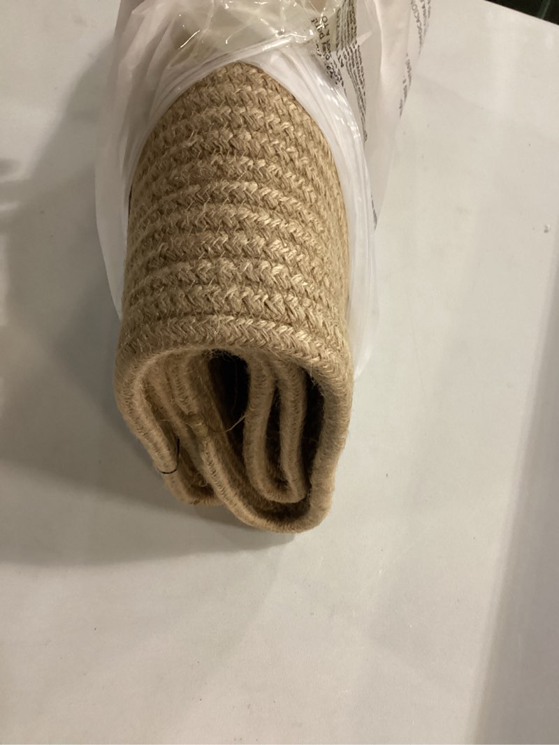 Condition photo showing Good Condition for jute rope basket for girls boys kids 16”x14” baby laundry baskets nursery bin round woven basket organizer for storage toys blankets shoes clothes