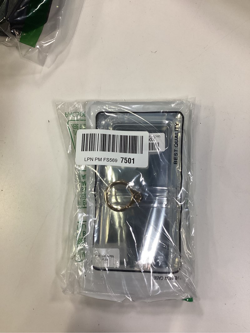 Condition photo showing New/Like New for Galaxy Z Flip 3 Case with Hinge Protection Clear for Samsung Flip 3 Case with Kickstand Protective Cover for Samsung Galaxy Z Flip 3 5G (2021) - Clear Z Flip 3 Clear