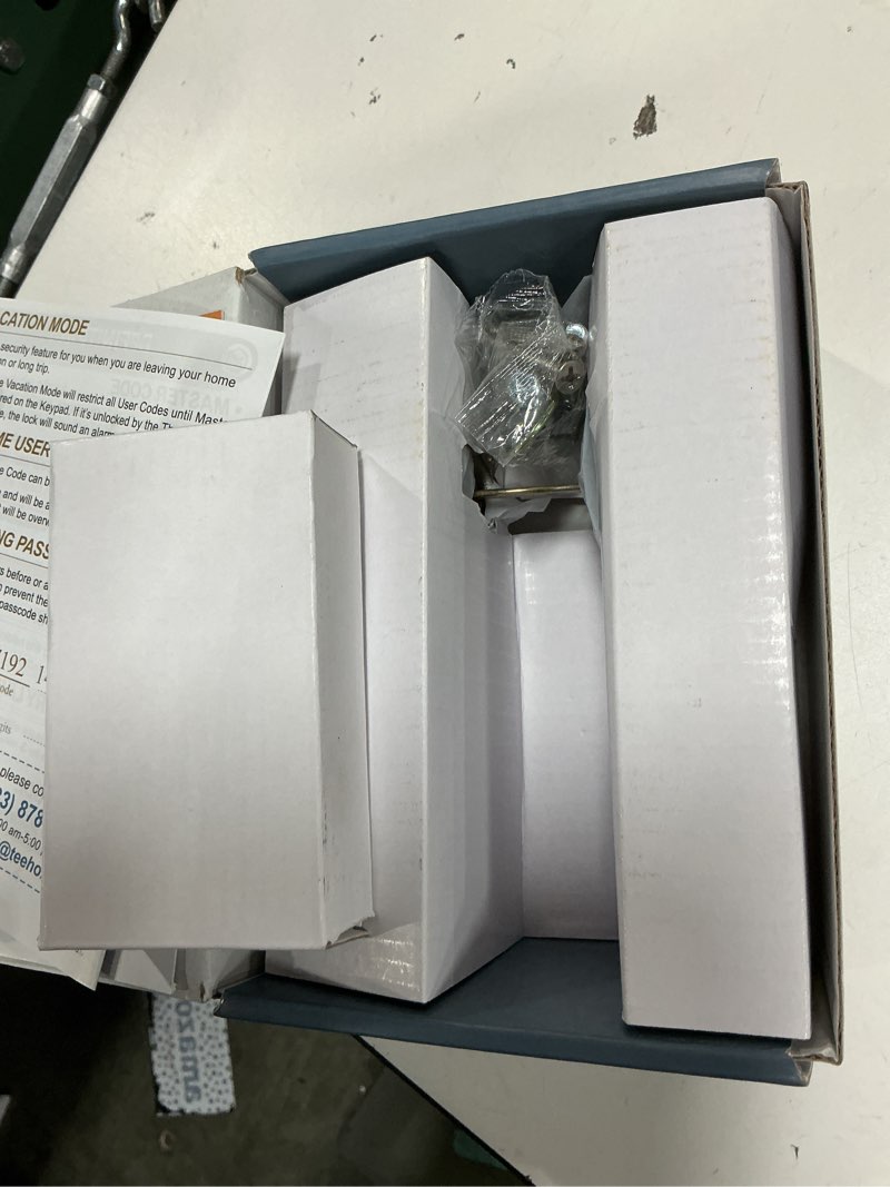 Condition photo showing Good Condition for teeho te001 keyless entry door lock with keypad - smart deadbolt lock for front door with 2 keys - auto lock - easy installation - satin nickel traditional satin nickel