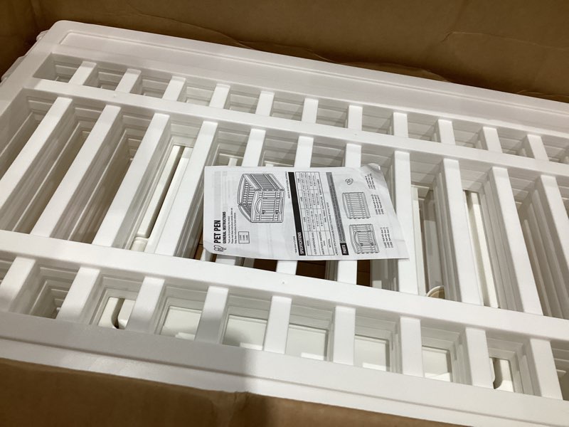 Condition photo showing Good Condition for joinsun 24" plastic dog playpen, 4 panel lightweight portable pet pen for indoor, customizable puppy playpen, white
