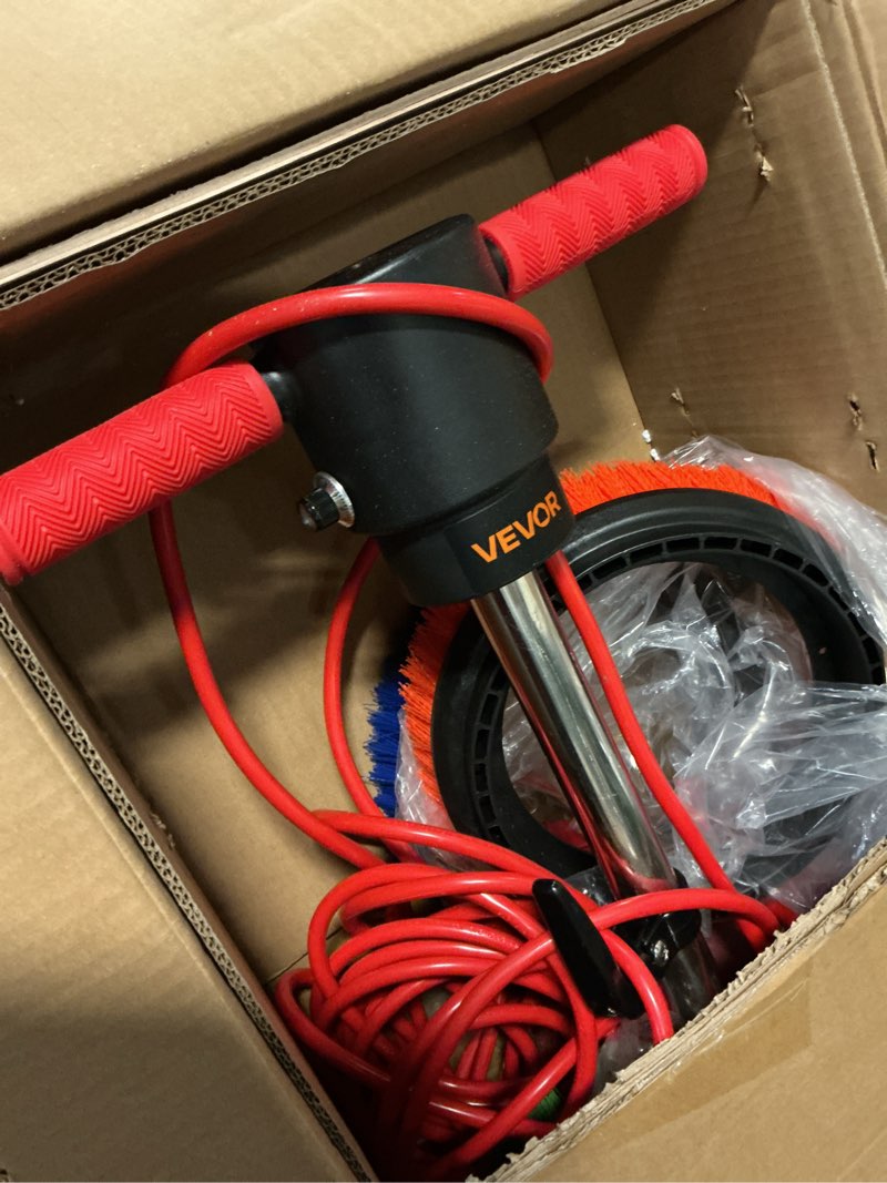 Condition photo showing Good Condition for vevor commercial floor scrubber machine, heavy duty floor cleaner polisher with 2 wheels, professional electric carpet buffer, max 1900 rpm, 43 ft cord, 3 pads & 3 brushes - all floor surfaces