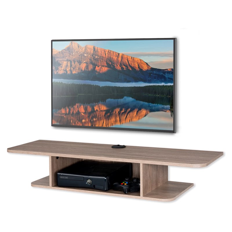 FITUEYES Floating TV Stand Wall Mounted, Floating Entertainment Shelf Under TV for Living Room