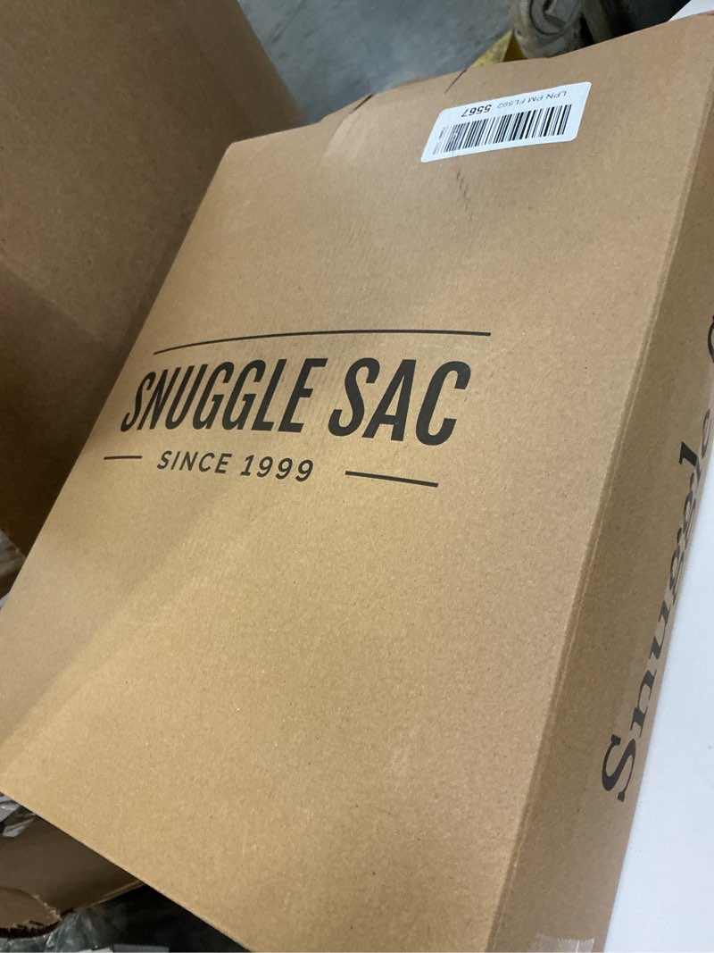 Condition photo showing New/Like New for Snuggle Sac Queen Size Oversized Super Soft Bed Blanket - Warm & Cozy Knit Fuzzy Microfiber Blankets in Heather Ivory, 90 x 90 Heather Ivory Queen (90"x90")