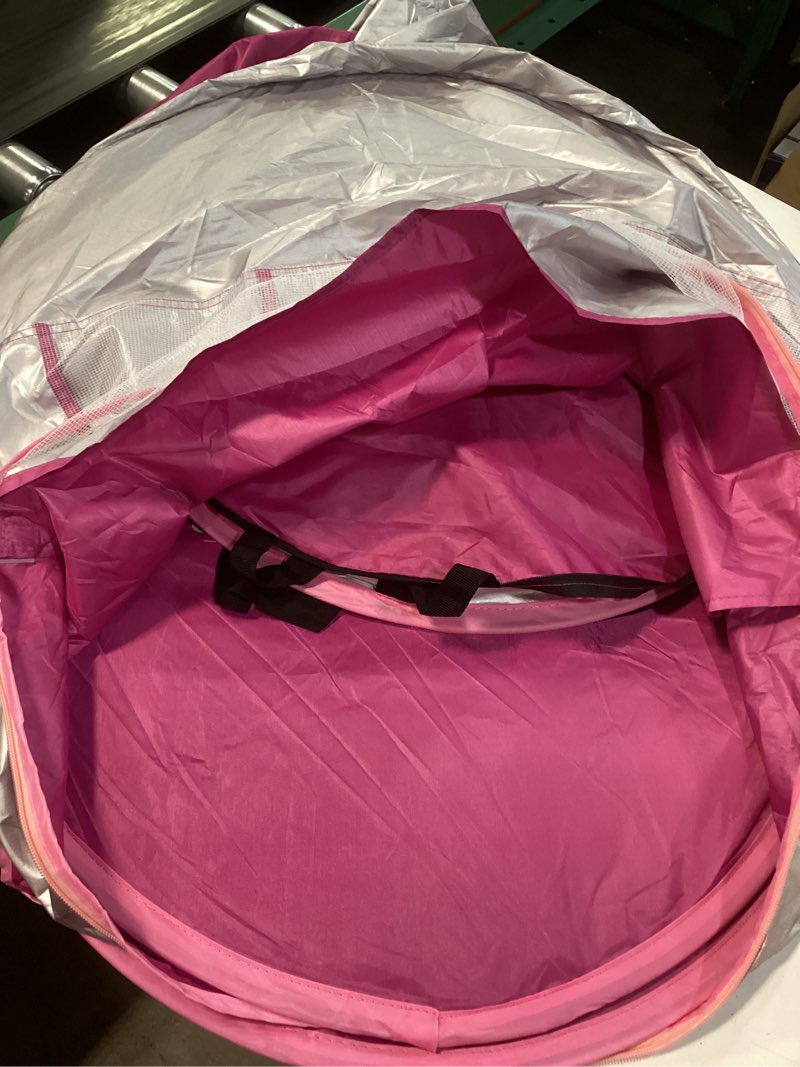 Condition photo showing Good Condition for monobeach baby beach tent pop up portable shade pool upf50+ uv protection sun shelter for infant with easy set up canopy (pink beach tent) 03 pink beach tent