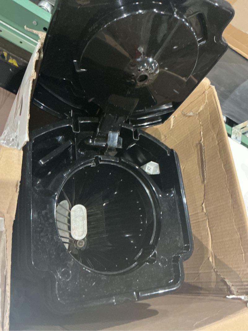 Condition photo showing As Is for cuisinart dcc-1200p1 brew central 12-cup programmable coffeemaker coffee maker, carafe, brushed chrome brushed chrome coffeemaker