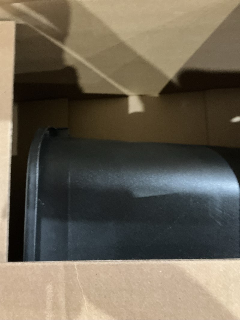Condition photo showing Good Condition for rubbermaid commercial wastebasket trash container, 41qt/10.25 gal, plastic, black, stackable trash can for bedroom/bathroom/office, fits under desk/sink/cabinet 10.25 gallons black 1