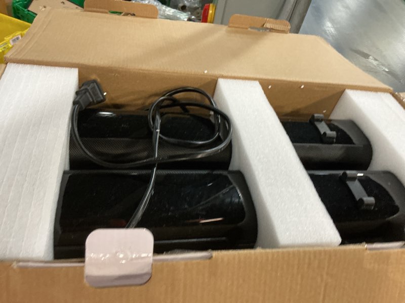 Condition photo showing As Is for Karaoke Soundbar with Subwoofer for TV: Sound Bar with 2 Wireless Microphones - Home Theater Surround Sound System - Bluetooth Speaker with Remote Supports HDMI ARC/Optical/AUX/USB for TV/PC