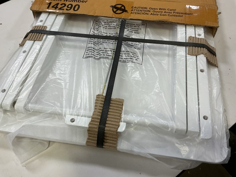 Condition photo showing Good Condition for Winsome Alex 2-Piece Snack Table Set, White Finish - Folding TV Tray Tables for Living Room, Compact Storage Design