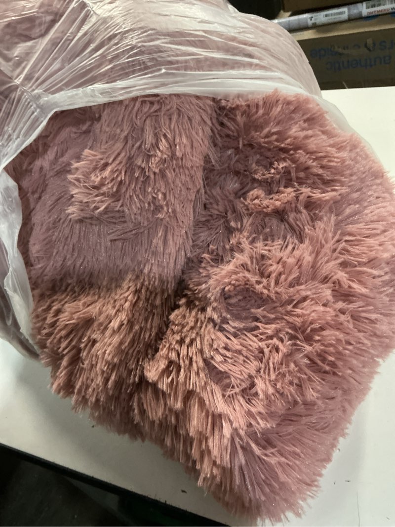 Condition photo showing As Is for 8x10 area rugs for living room bedroom, large area rug shaggy carpet soft plush furry bedside rug, rugs for home decor (blush, 8 x 10) 8' x 10' (rectangular) blush