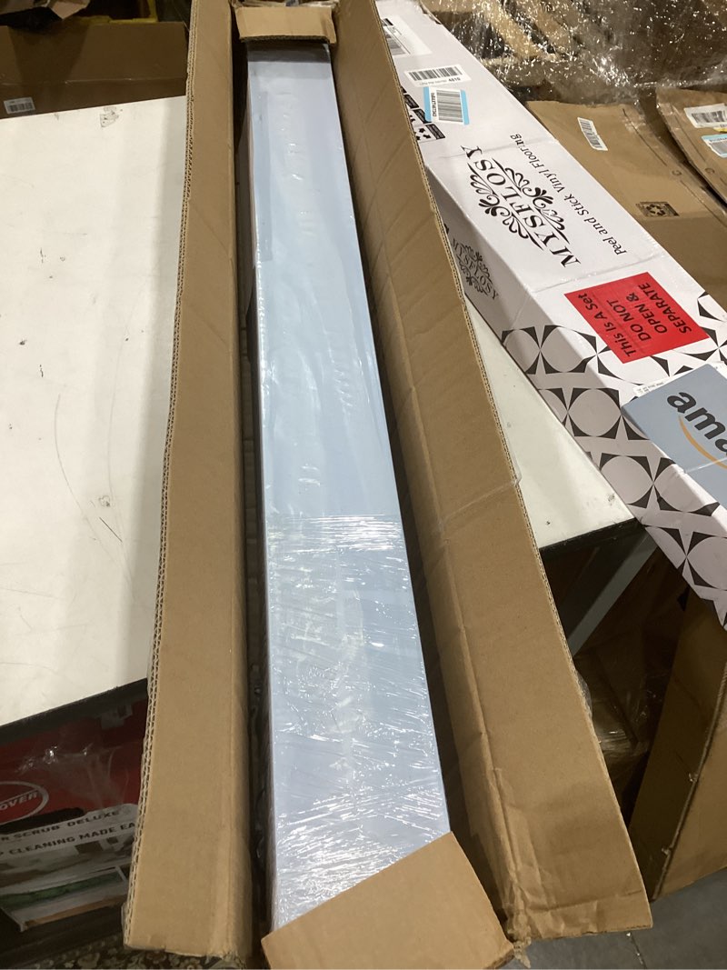 Condition photo showing Good Condition for 13.1ft double row curtain tracks ceiling mounted, heavy duty silent sliding curtain rails system, aluminum alloy drape track set for room divider living room bedroom hospital (white, 4m) white 157.48 in