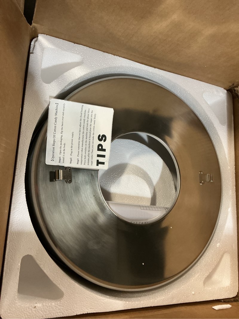 Condition photo showing Good Condition for Cotton Candy Machine Commercial, 1000W Cotton Candy Maker Machine, Candy Floss Maker with Stainless Steel Bowl, Sugar Scoop?double switch easy and safe to use for Kids, Home, Party, Birthday, Festival