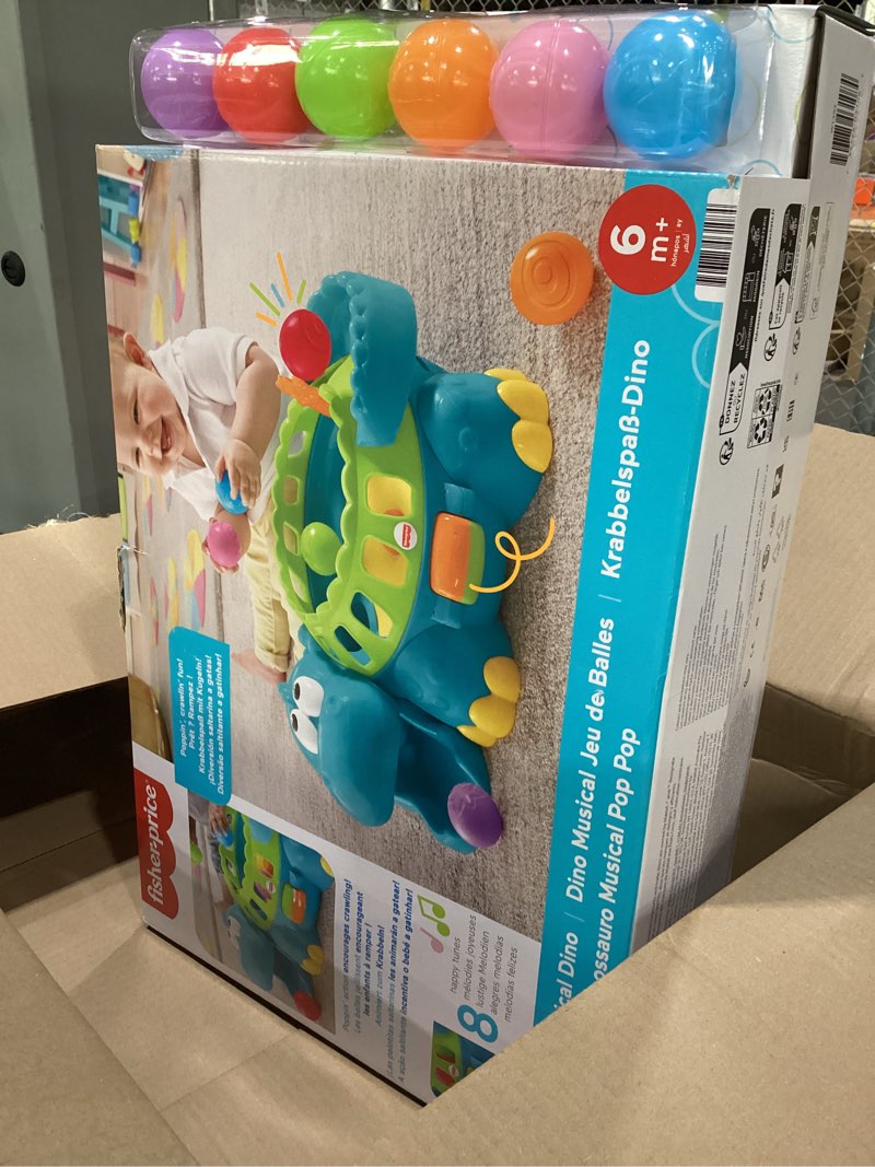 Condition photo showing Good Condition for fisher-price go baby go poppity pop musical dino