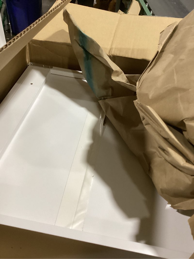 Condition photo showing Good Condition for Bathroom Wall Cabinet with Mirror, Medicine Cabinet with 2 Door and Adjustable Shelf, Wall Mounted Over The Toilet Storage Cabinet with Towel Bar for Bathroom Laundry Room Kitchen, White White 15.0"L x 7.3"W x 26.2"H