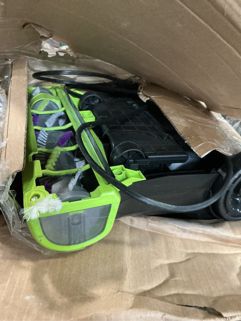 Condition photo showing As Is for Bissell 2252 CleanView Swivel Upright Bagless Vacuum with Swivel Steering, Powerful Pet Hair Pick Up, Specialized Pet Tools, Large Capacity Dirt Tank, Easy Empty Green