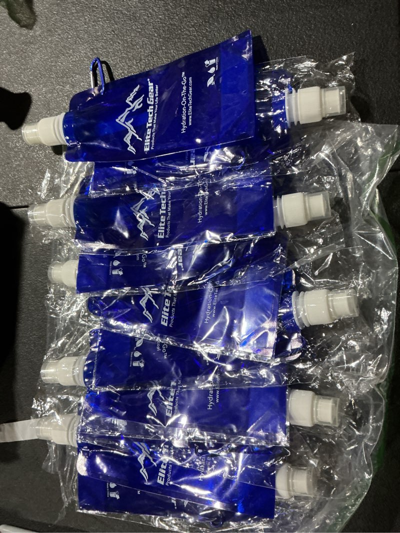 Condition photo showing Good Condition for etg best collapsible water bottle bpa free (10-pack) gym, sports, teams, hiking, camping, biking, outdoors, beach, traveling, yoga & more, lightweight, foldable, reusable, 16.9oz hydration-on-the-go