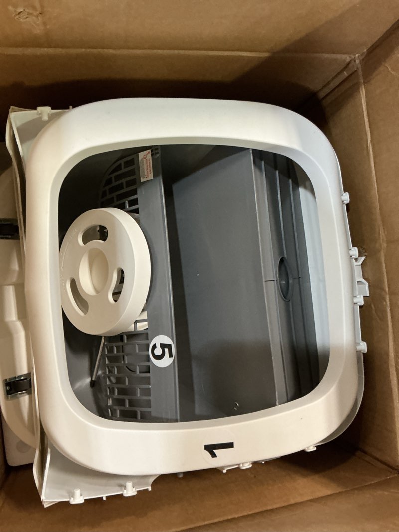 Condition photo showing Good Condition for automatic cat litter box self cleaning - app control and weight monitoring - ultra-quiet, suitable for medium cats and kittens, safe anti-pinch litter box (assembly required) - white