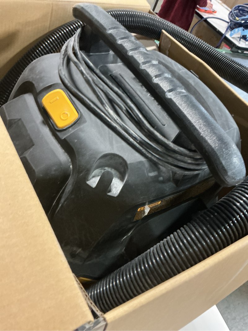Condition photo showing As Is for DEWALT 12 Gallon STEALTHSONIC Shop Vacuum Wet and Dry, 5.5 Peak HP Ultra Quiet Shop Vac with Powerful Suction, Wet Dry Vacuum Cleaner DXV12P-QTE with 6 Dust Bags for Jobsite, Garage, Workshop & Auto 12 Gal (6 Dust Bag)