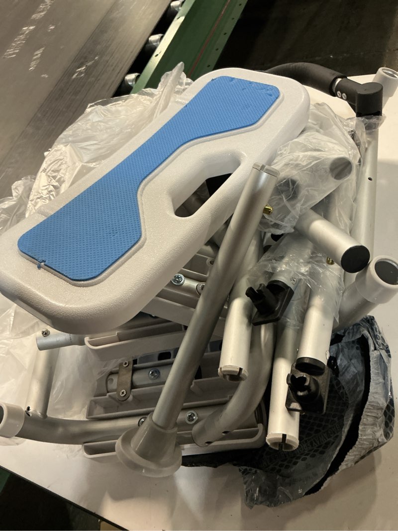 Condition photo showing As Is for HOMLAND Shower Chair for Inside Shower with Removable Back, 400 lbs Heavy Duty Bath Seat for Bathtub, Safety Bath Stool for Seniors and Disabled