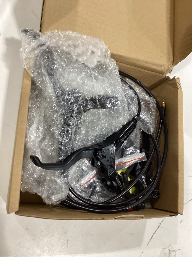 Condition photo showing Good Condition for zoom ebike hydraulic disc brake set: h876e 4-pistons power-off electric bike brake kit with 2-pin sensor included 160mm/180mm rotors and mounting adapter full set+160mm rotors