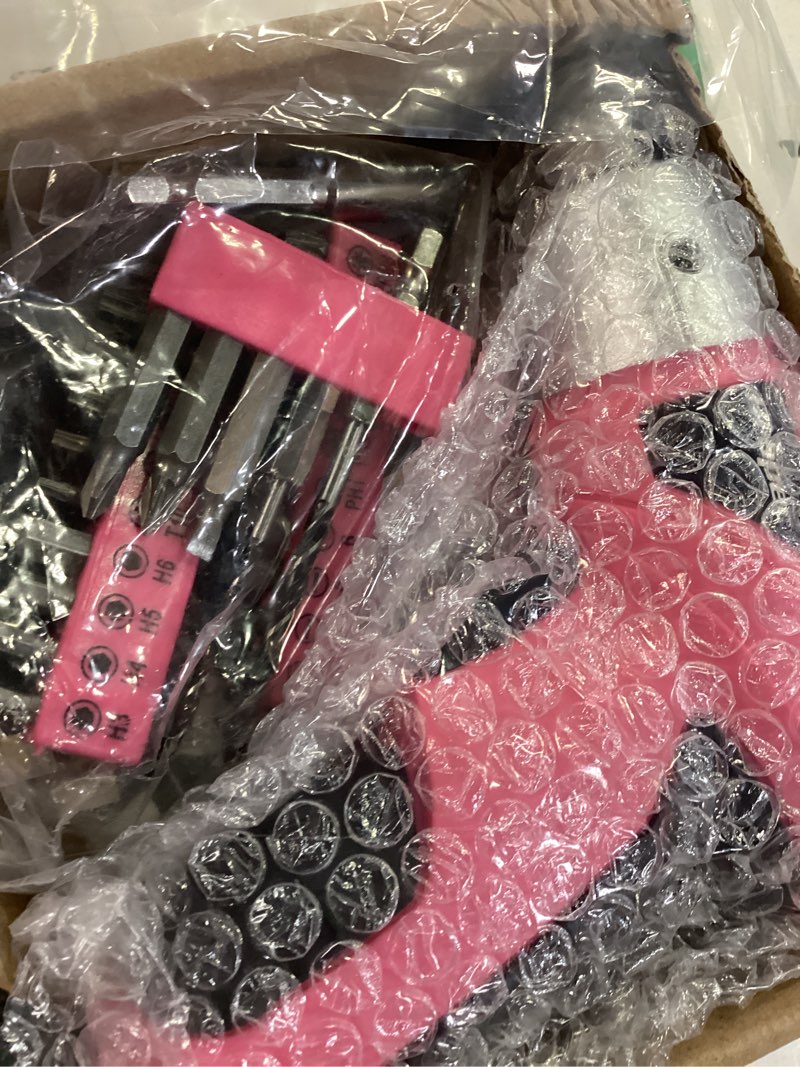 Condition photo showing Good Condition for Hi-Spec Electric Screwdriver 27pc 3.6V Pink USB Small Power Screwdriver Set. Cordless & Rechargeable with Driver Bit Set