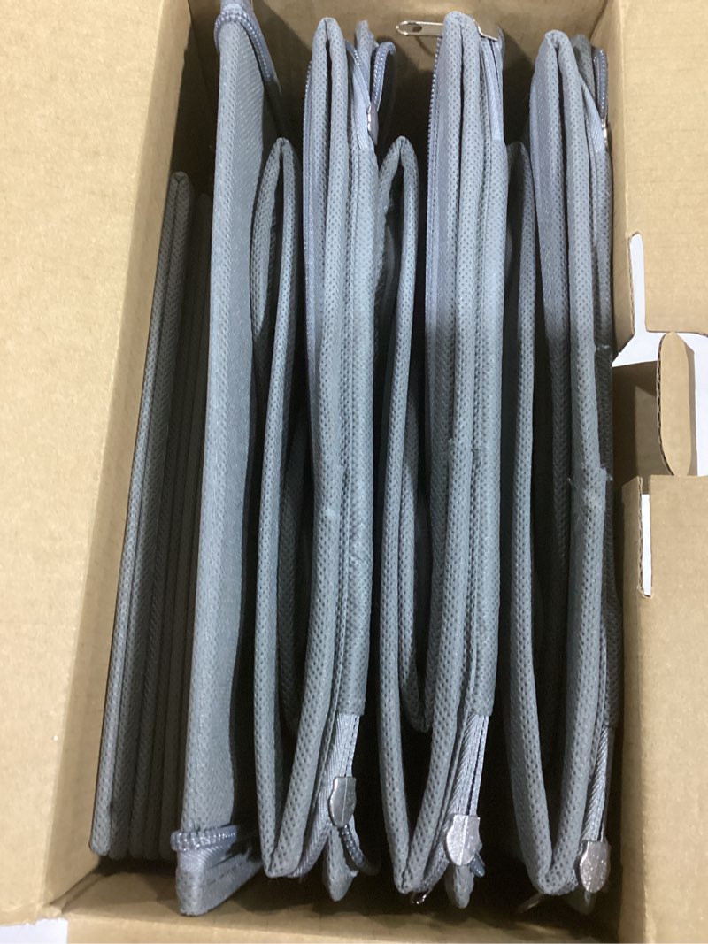 Condition photo showing Good Condition for ULG Stackable Hat Organizer for Baseball Caps, Fits 12 Caps, Foldable Storage Box with Clear PVC Window, Dual Zippers, Dust-Proof, Space-Saving Cap Storage for Closet, Bedroom, Entryway, 4-Pack, Gray Gray 4 pack