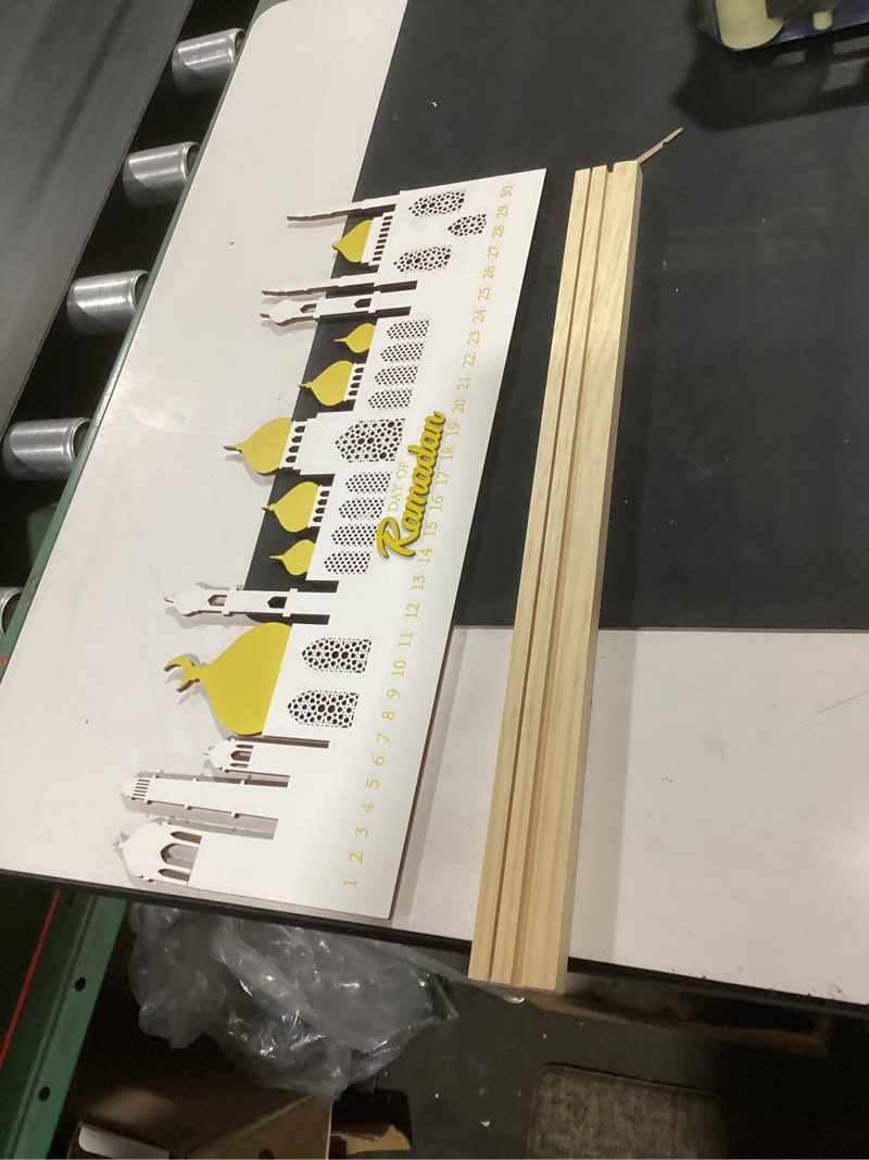 Condition photo showing Good Condition for 2026 ramadan advent countdown calendar, 20 inch ramadan decoration for home, wooden eid countdown gift islamic table centerpiece reusable mubarak mosque table decoration for muslim gifts