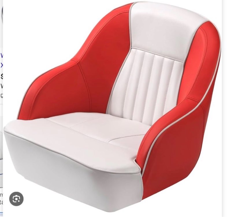 Vancus Captain Bucket Boat Seat, Pontoon Boat Seats with Thickened Sponge Padding & Curved Armrest, 