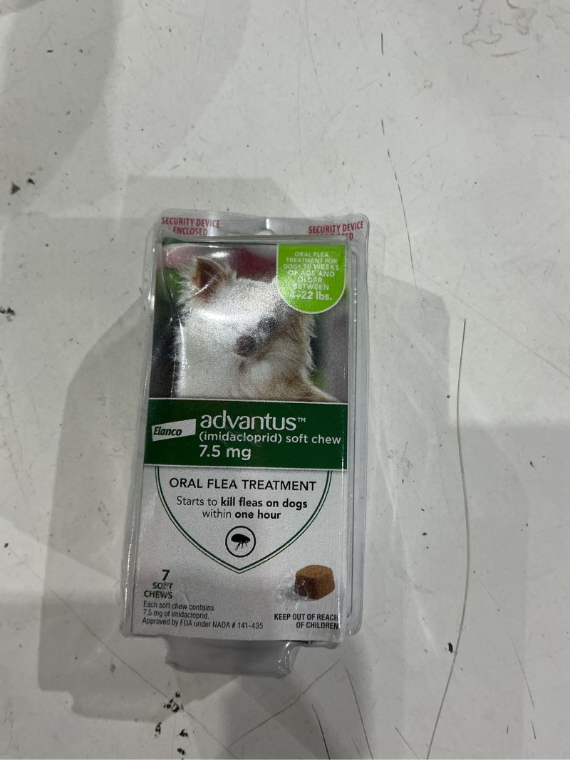 Condition photo showing Good Condition for elanco advantus oral tablet flea and tick treatment (pet size: small)