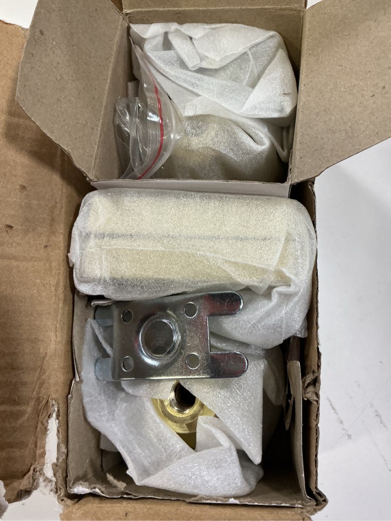 Condition photo showing Good Condition for coolnews passage function clear crystal glass door knobs interior, modern gold door knob with square plate, satin brass finish passage satin brass
