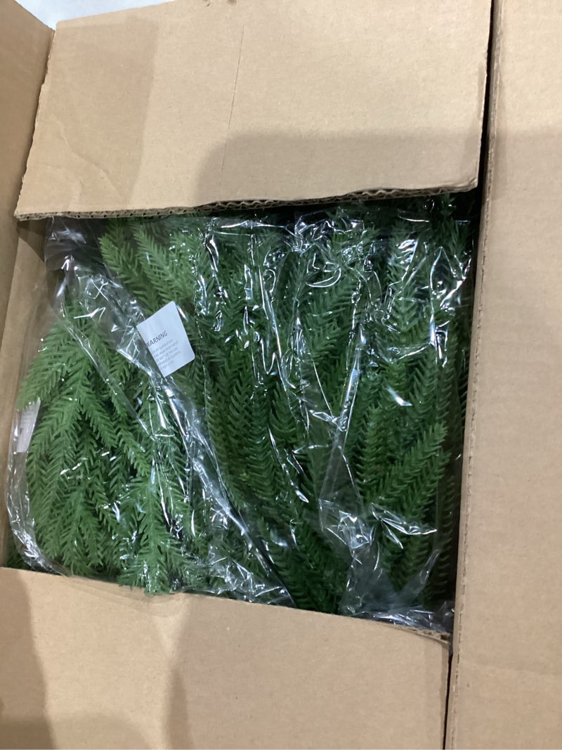 Condition photo showing New/Like New for Artificial Topiary Norfolk Island Pine Stakes 24" Real Touch Faux Evergreen Branches UV Resistant Plastic Greenery Potted Plant Fillers for Outdoor Garden Patio Porch Gravestone Decoration