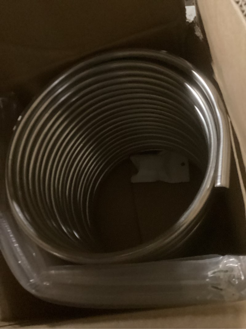 Condition photo showing Good Condition for bacoeng 1/2" x 50ft 304 wort chiller, stainless steel tubing coil for ice bath beer brewing tubing coil, water cooler equipment
