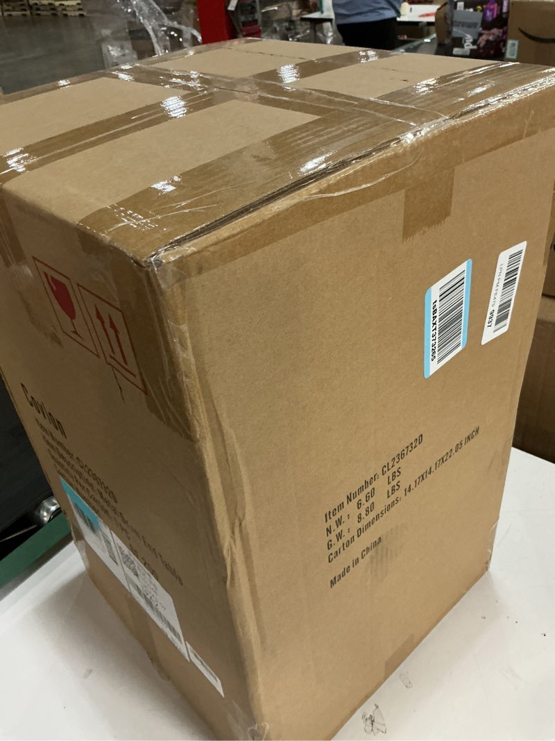 Condition photo showing New/Like New for Small Drink Table, Round Martini Table, Drum End Table Side Table, Metal Accent Table,for Small Space Living Room, Bedroom, Dirt