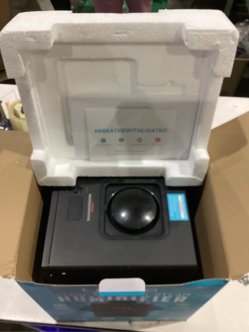 Condition photo showing Good Condition for Stainless Steel Humidifier, 3L Warm Mist Humidifier, Easy Clean with Warm Steam Humidifier, Healthy Air Mist Humidifiers for Bedroom Living Room, with Sleep Mode and Auto-off Setting 3LBlack