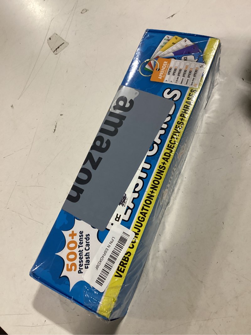 Condition photo showing New/Like New for 500+ spanish vocabulary flash cards for adults & kids ages 15+ - verb conjugation, nouns, adjectives & phrases to learn spanish for adult beginners flashcards & workbooks
