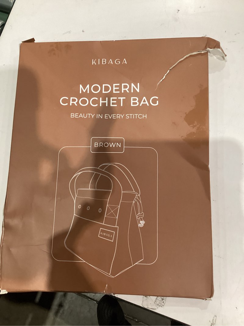 Condition photo showing New/Like New for Stylish Crochet Bag Organizer Easily Organizes Your Yarn - Durable Canvas Bag w/ 8 Pockets Stores Plenty of Yarn Skeins and Knitting Supplies/Accessories - Perfect Basket for Gifting to Knitting Fans Brown