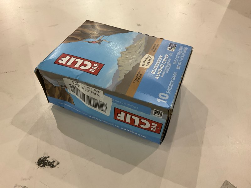 Condition photo showing As Is for clif bar - energy protein bars - blueberry almond crisp - made with organic oats - energy bars - non-gmo - (10 pack)