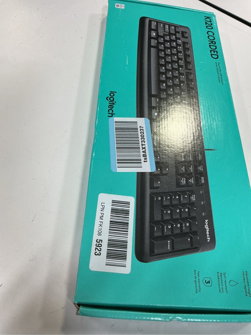 Condition photo showing Good Condition for Logitech - K120  Full-size Wired Membrane Keyboard for PC with Spill-Resistant Design - Black