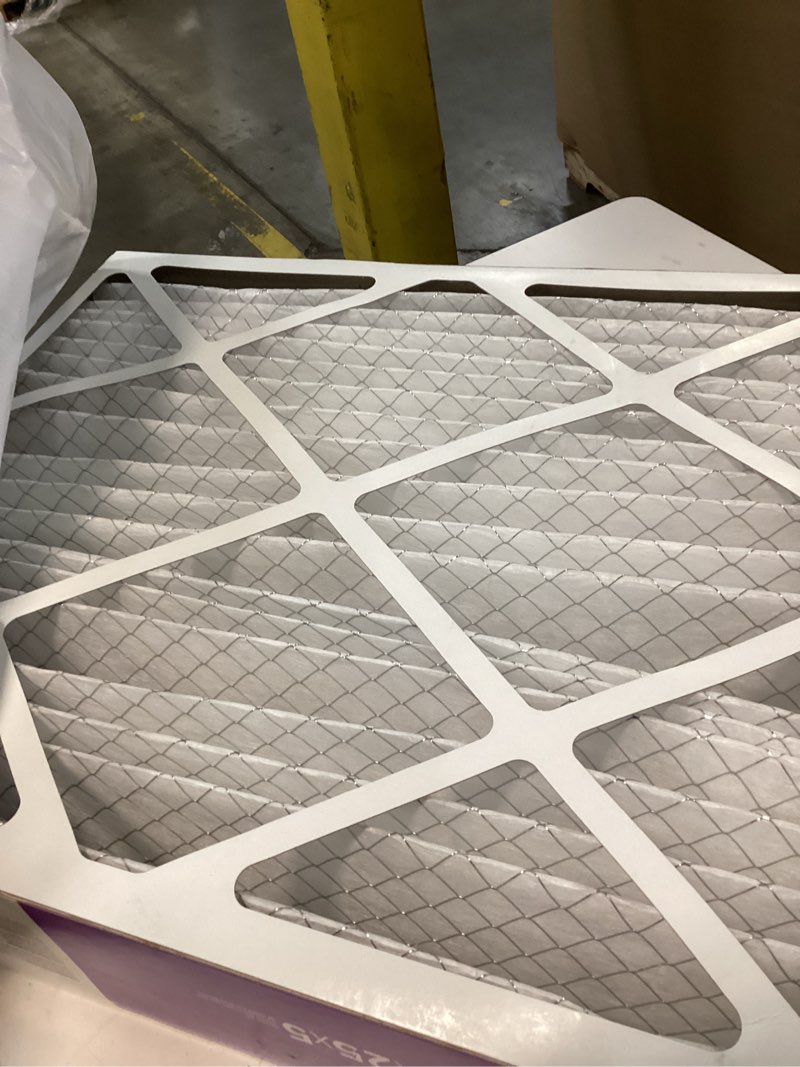 Condition photo showing As Is for filtrete 20-in w x 25-in l x 5-in merv 12 1550 mpr allergen, bacteria and virus electrostatic pleated air filter