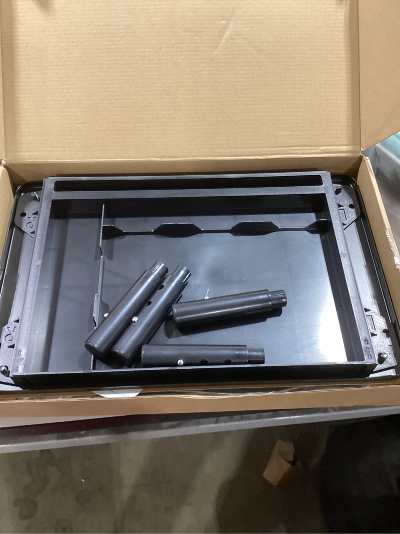 Condition photo showing Good Condition for WALI Computer Monitor Stand with Storage, Desk Monitor Riser 3 Height Adjustable, Laptop Riser with Airflow Vents, Desk Organizer for Computer, Laptop, Printer, Notebook (STT003D-B), 1 Pack, Black Black with Drawer