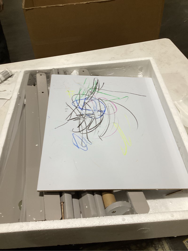 Condition photo showing Good Condition for Delta Children MySize Kids Double-Sided Storage Easel -Ideal for Arts & Crafts, Drawing, Homeschooling and More - Greenguard Gold Certified, Grey