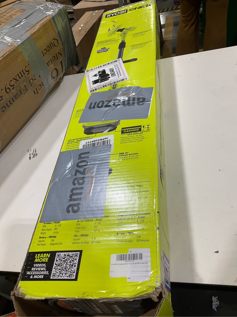 Condition photo showing Good Condition for RYOBI ONEAND 18V Cordless TELESCOPING Power Scrubber KIT with 2.0 AH Battery and Charger P4