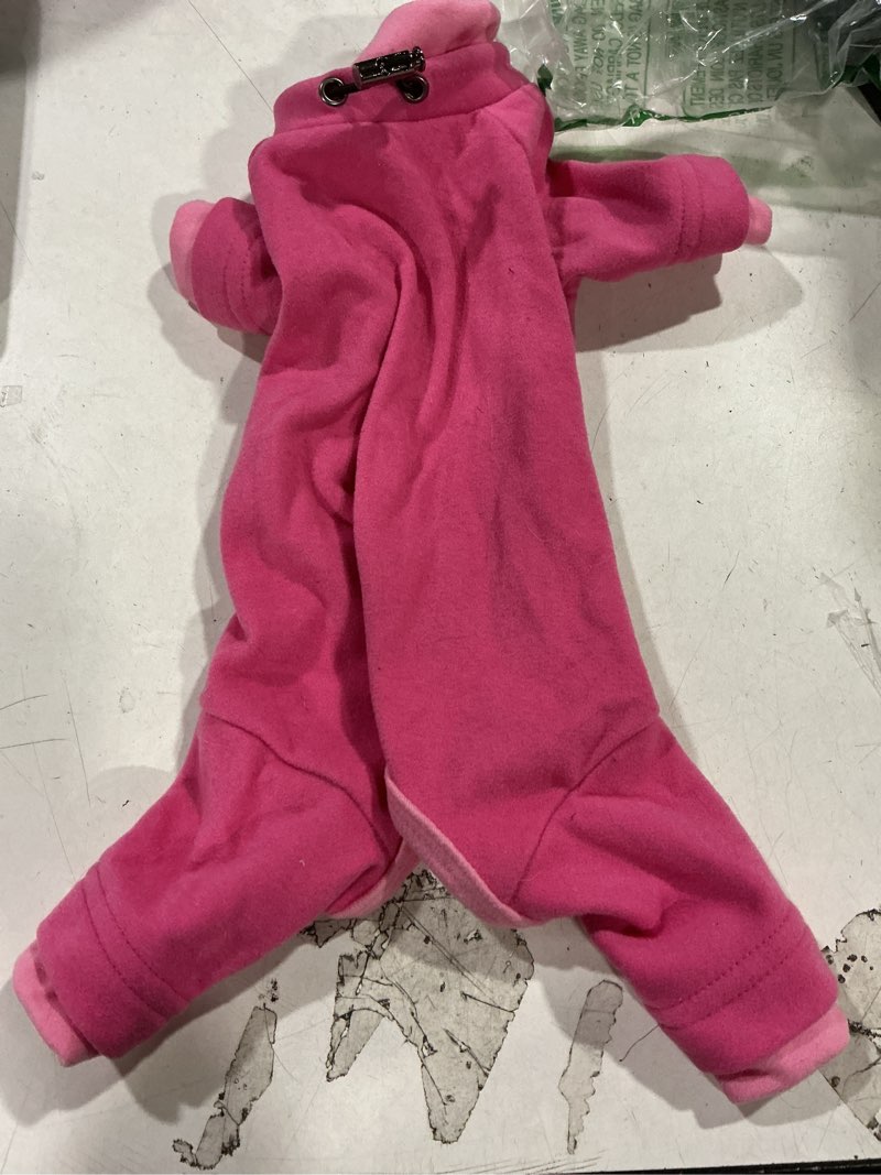 Condition photo showing Good Condition for pumyporeity cat recovery suit, stops wound licking after surgery, sticky hair shirt with sticky fabric, cat pajamas prevents over-grooming, pink, s small pink
