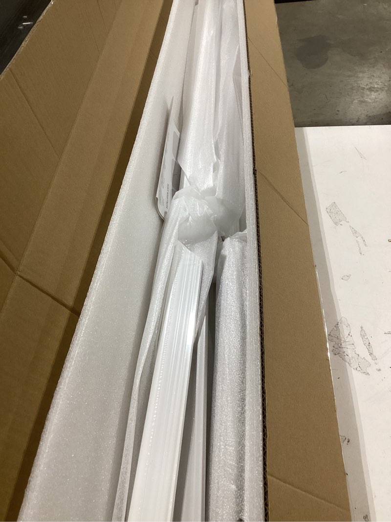 Condition photo showing Good Condition for Art3d Pre-Cut Wall Molding Set of 6 pcs, Ready-to-Assemble Wainscoting Panels for Interior Wall Décor Living Room Bedroom Accent Wall - Installed with Glue, 3 Top 3 Bottom White: Style 2