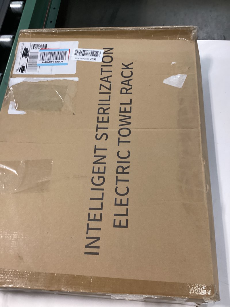 Condition photo showing New/Like New for electric towel warmer,wall mounted towel warmer rack for bathroom,heated towel racks with timer & temperature multi-level adjustments, hot plug-in bath towel heater white 4 bars-white