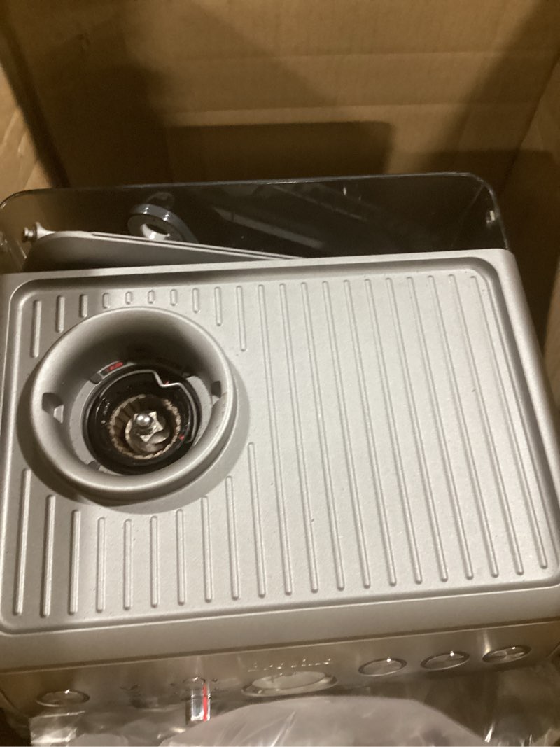 Condition photo showing As Is for (incomplete) breville barista express impress espresso machine bes876bss, brushed stainless steel