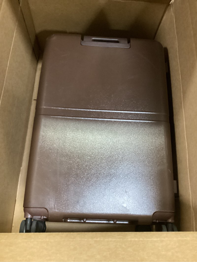 Condition photo showing As Is for joyway luggage sets 3 piece with spinner wheels, carry on luggage 20in with abs+pc hardshell, lightweight suitcase set with tsa lock and pressure-resistant frame, 20/24/28 inch, coffee coffee 3-piece set (20/24/28)