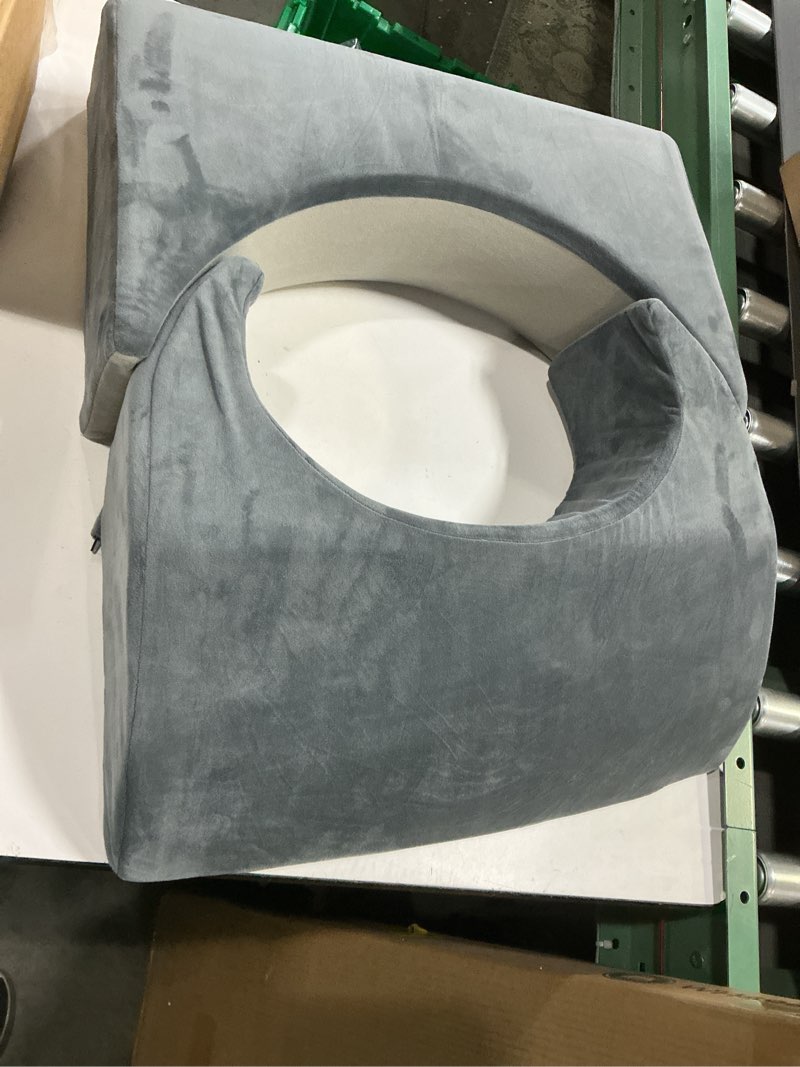 Condition photo showing As Is for My Brest Friend  Pillow, Evening Grey