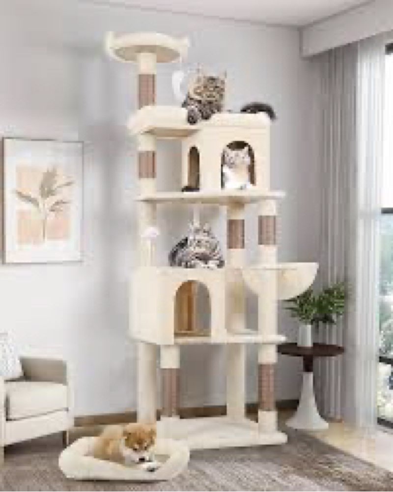 Globlazer Cat Tower for Indoor Cats, Heavy Duty Cat Trees for Large Cats Adult Big Cats Maine Coon C