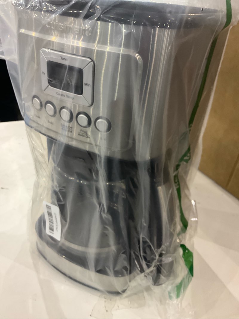 Condition photo showing As Is for Cuisinart 14-Cup Coffee Maker, Programmable PerfecTemp Glass Carafe Coffee Machine with 1-4 Cup Setting, Brew Strength Control and Brew Pause, Stainless Steel, DCC-3200NAS 14-Cup Glass Stainless